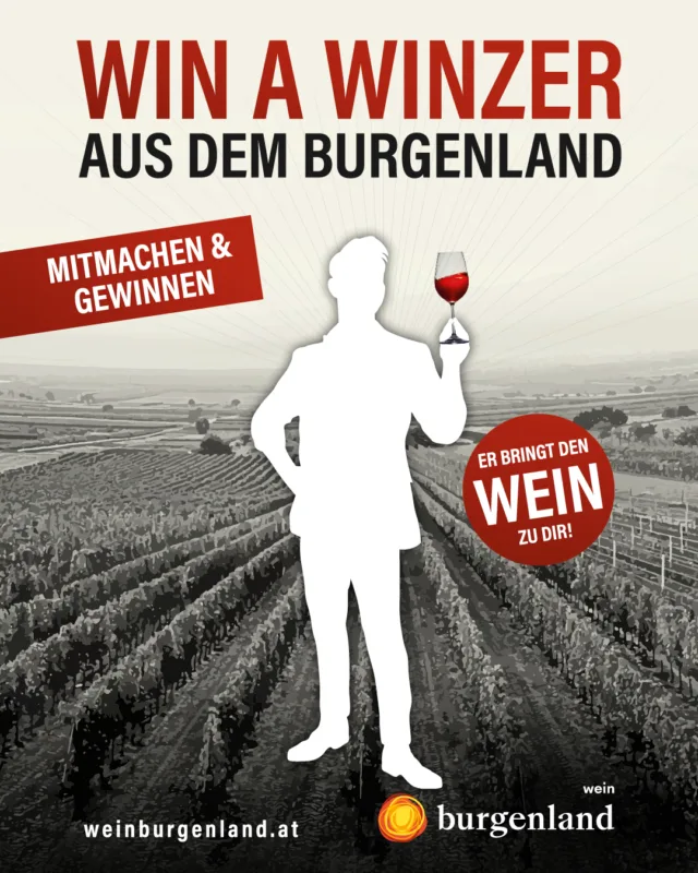 🍷✨ WIN A WINZER – Es geht los! ✨🍷

Du möchtest einen burgenländischen Winzer oder eine Winzerin INKLUSIVE WEIN exklusiv für deine Feier oder deinen Firmenevent gewinnen? 🍷🎉 

Dann hast du jetzt die Chance! ALLE 2 WOCHEN VERLOSEN WIR EIN JAHR LANG einen Winzer oder eine Winzerin, die mit ihren Weinen direkt zu deiner Feier oder in deine Firma kommen. Wer wohl als Nächstes an der Reihe ist? 👀✨

Bleib dran und folge uns, damit du deinen Lieblingswinzer nicht verpasst! Die ersten Reels sind schon in den Startlöchern am kommenden Sonntag geht es los!!! – bist du bereit? 🎬🍇

📢 Wichtig: Dieses Gewinnspiel steht in keiner Verbindung zu Facebook oder Instagram und wird in keiner Weise von Meta gesponsert, unterstützt oder organisiert. Der Rechtsweg ist ausgeschlossen.

#WeinBurgenland #WinaWinzer #Burgenland #oesterreichwein #weintourismusburgenland