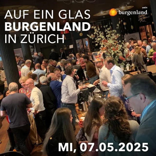 🍷 Auf ein Glas Burgenland in Zürich! 🍇

Die besten Weine des Burgenlands, direkt von den Winzern – ein Genuss für alle Weinliebhaber! 🎉 Komm am Mittwoch, den 7. Mai, ins Carlton Zürich und verkoste von 15:00 bis 20:30 Uhr großartige Tropfen.

🎟 Tickets:
👉 Preis: CHF 20
🔗 Tickets buchen: https://fienta.com/de/auf-ein-glas-burgenland-in-zurich-2
🔗 Alle Winzer: https://www.weinburgenland.at/auf-ein-glas-burgenland-in-zuerich-2/

#WeinBurgenland #AufEinGlasBurgenland #Zürich #AustrianWine